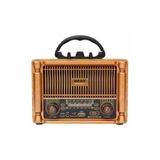 Junglee Nostaljik Radyo Bluetooth Speaker Şarjlı Sd Kart Usb Girişli Mp3 Çalar Kablosuz Hoparlör Kahverengi M-1932BT