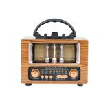 JUNGLEE Nostaljik Radyo Şarjlı Bluetooth Hoparlör Taşınabilir Sd kart Usb Girişli Mini Speaker