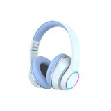 Junglee P101 Bluetooth Kulaklik 5.3 Headphone Şarjlı Rgb Led Işıkli Fm Radyo Sd Kart Type C Şarj Uyumlu Mavi