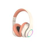 Junglee P101 Bluetooth Kulaklik 5.3 Wireless Headphone Şarjlı Rgb Led Işıkli Fm Radyo Sd Kart Type C Şarj Bej