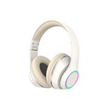 Junglee P101 Bluetooth Kulaklik 5.3 Wireless Headphone Şarjlı Rgb Led Işıkli Fm Radyo Sd Kart Type C Şarj Krem