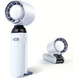 Junglee Şarjlı El Fanı 12000RPM 0-120 Hız Ayarı Masaüstü Vantilatör Mini Fan -Beyaz