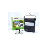 Junglee Solar Sistem Fener Lamba Fm Radyo Bluetooth Hoparlör 2.5W Güneş Enerjili Kamp Müzik Çalar 2400 Mah Siyah