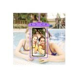 Junglee Su Geçirmez Telefon Kilifi Havuz Deniz Yağmur Da Kullanim Boyun Aski Ipli Waterproof Phone Case Mor