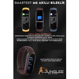JUNGLEE Yeni M6 Akıllı Bileklik Saat Smart Band Bracelet 6 Mesaj Arama Bildirimi Ios Android Uyumlu Fitpro