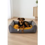 JUNGO Pets | LUCY Gri & Hardal Yüksek Kaliteli Köpek Yatağı