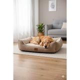 Jungo Pets Lucy Kahve & Bej Yüksek Kaliteli Köpek Yatağı