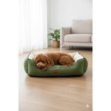 Jungo Pets Lucy Yeşil & Ekru Yüksek Kaliteli Köpek Yatağı