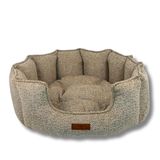 Jungolica Chelsea Kedi ve Köpek Yatağı, Premium Konfor, Yumuşak Dokulu, Yüksek Yan Duvarlı, Makinede Yıkanabilir, Kaydırmaz Tabanlı Kedi ve Köpek Yatak (Krem, 92 x 32)