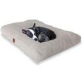 Jungolica Max Köpek Yatağı Ekru – Ultra Yumuşak Peluş Kumaş, Nefes Alabilen Hava Dolaşımı, Sakinleştirici Konfor, Kaydırmaz Taban - Kedi ve Köpek Minderi (Medium)