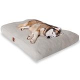 Jungolica Max Köpek Yatağı Ekru – Ultra Yumuşak Peluş Kumaş, Nefes Alabilen Hava Dolaşımı, Sakinleştirici Konfor, Kaydırmaz Taban - Kedi ve Köpek Minderi (Small)