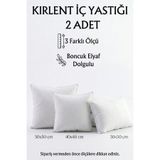 Jungolica Pet Products 2’li Kırlent İç Yastığı – Boncuk Elyaf Dolgulu, Dolgun Formlu, 3 Ölçü Seçenekli Dekoratif İç Yastık