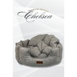 Jungolica Pet Products Chelsea Premium Konfor Kedi ve Köpek Yatağı– Yumuşak Dokulu, Yüksek Yan Duvar, Makinede Yıkanabilir