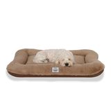 Jungolica Sally Kedi ve Köpek Yatağı Vizon Kahve Orta 70X85X11 cm,%100 Su Geçirmez Alezli, Çift Taraflı Dört Mevsim, Çıkarılabilir Yıkanabilir Minder, Konforlu Pet Yatağı (LARGE)