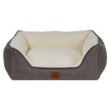 Jungolica Zeus Kedi ve Köpek Yatağı 40 x 55 x 18 Kahverengi - Çift Taraflı Minderli, Yıkanabilir, Kaydırmaz Taban, Yumuşak Sherpa, Dayanıklı Dokuma Kedi ve Köpek Yatak