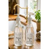 JUNIBELIW 2li Set Beyaz Boş Şeffaf Cam Şişe Bulaşık Deterjanlık Çamaşır Suyu 2X330ML