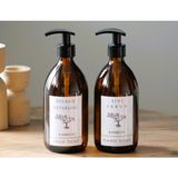 JUNIBELIW 2li Set Beyaz Etiket Amber Cam Şişe Bulaşık Deterjanlık Sıvı Sabun 2X500ML BOŞ