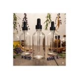 JUNIBELIW 3 Adet 100ML Şeffaf Cam Şişe Plastik Kapaklı Cam Damlalıklı Boş Çok Amaçlı Esans Yağ Şişesi 3X100ML