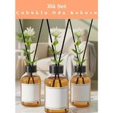 JUNIBELIW 3lü Set Çubuklu Banyo Tuvalet Kokusu Oda Kokusu Koku Giderici Karışık Kokular 3X50ML(ÇİÇEKSİZ)