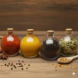 JUNIBELIW 4 Adet Çok Amaçlı Boş 50CC Şeffaf Cam Küçük Iksir Baharatlıkyuvarlak Mantar Tıpalı Şişe 4X50ML