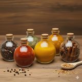 JUNIBELIW 6 Adet Çok Amaçlı Boş 50CC Şeffaf Cam Küçük Iksir Baharatlık Mantar Tıpalı Şişe 6X50ML