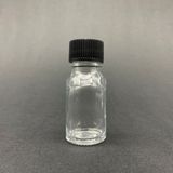 JUNİBELİW 9 Adet 10ML Siyah Plastik Kapak Amber Mini Cam Şişe Çok Amaçlı Plastik Kapaklı Shot Şişesi kapı 9x10ml