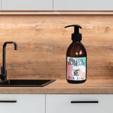 JUNİBELİW Amber Cam Şişe 250ML Renkli Etiket Bulaşık Deterjanlık 250 ml