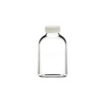 Juniberry Şeffaf Mini Cam Şişe 50ml Şişesi Mini Vazo Beyaz Kapaklı