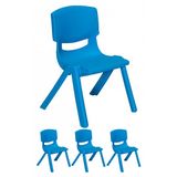 Junior 4 Adet Ergonomik Konforlu Anaokulu Kres Cocuk Sandalyesi - Mavi