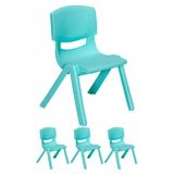 Junior 4 Adet Ergonomik Konforlu Anaokulu Kres Cocuk Sandalyesi - Turkuaz