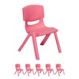 Junior 6 Adet Ergonomik Konforlu Anaokulu Kres Cocuk Sandalyesi - Pembe