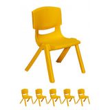 Junior 6 Adet Ergonomik Konforlu Anaokulu Kres Cocuk Sandalyesi - Sari