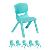 Junior 6 Adet Ergonomik Konforlu Anaokulu Kres Cocuk Sandalyesi - Turkuaz