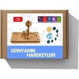 Junior Da Vinci Dünya Ay Güneş Modeli Eğitici Ahşap Oyuncak | Mevsimler – Gece Gündüz – Dünya Hareketleri Seti