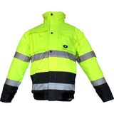 JUNİOR JUNIOR JN1021/2 Waterproof Fosforlu Kolu Çıkmalı Polarlı Pilot Mont Sarı Lacivert S beden
