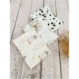 juniperus 3 Adet Panda Desenli Müslin Battaniye Yumuşak ve Nefes Alabilir Unisex