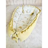 juniperus Baby Nest Gökkuşağı Fırfırlı Ortopedik Çift Taraflı Bebek Yatağı Anne Yanı Bebek Yatağı