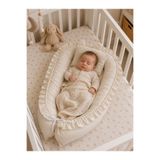 JUNİPERUS Keten Babynest Yenidoğan Yatağı Doğal Ham Bez Kumaş Organik Baby Nest Bebek Yatağı Anne Yanı Yatağı