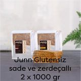 JUNN Glutensiz Karabuğday Ekmeği, Sade ve Zerdeçallı 2 x 1000 gr Mayasız, Aktive Edilmiş Karabuğday Tohumu - 1 kg