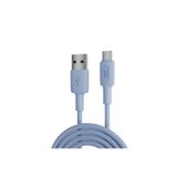 Juo 1 mt 12W Mavi USB-A to Type-C Silikon Hızlı Şarj ve Data Kablosu