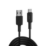 Juo 1 mt 12W Siyah USB-A to Type-C Silikon Hızlı Şarj ve Data Kablosu