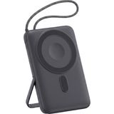 Juo 10000MAH Magsafe Apple Watch Uyumlu 22.5W Kablolu 15W Kablosuz Powerbank Standlı Taşınabilir Hızlı Şarj Cihazı - Gri