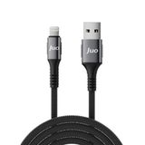 Juo 12W 2.4A USB-A to Lightning Apple iPhone iPad 1 mt Örgülü Hızlı Şarj ve Data Kablosu