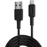 Juo 12W 2.4A Usb-A To Lightning Apple iPhone iPad Uyumlu Silikon Hızlı Şarj ve Data Kablosu Siyah 1 Metre