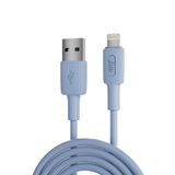 Juo 12W 2.4A Usb-A To Lightning iPhone iPad Mavi 1 mt Silikon Hızlı Şarj ve Data Kablosu