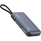 Juo 20.000 mAh 130W Led Ekranlı USB-A Type-C Taşınabilir Hızlı Şarj Cihazı Kablolu Powerbank