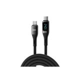 Juo 240W Dijital Led Ekranlı E-Mark Çipli PD 3.1 USB Type-C to Type-C 2 mt Hızlı Şarj ve Data Kablosu