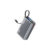 Juo 25000mAh 100W LED Ekranlı Type-C Kablolu Powerbank USB-A + USB-C Macbook Notebook Telefon Taşına