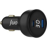 Juo 30W LED Ekranlı Type-C + Usb-A Araç Şarj Aleti & & Tablet Araç Içi Şarj Cihazı