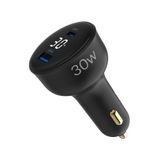 Juo 30W Led Ekranlı Type-C ve USB-A iPhone Android Tablet Araç İçi Şarj Cihazı